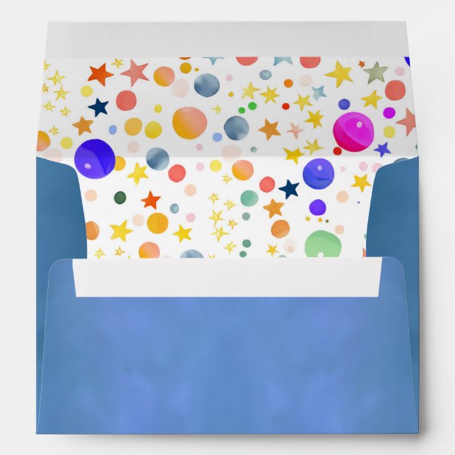 Colorful Festive Whimsical Party Envelope (Back (Bottom))