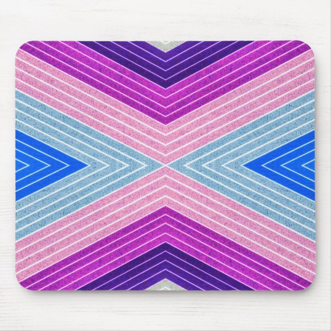 Colorful Fiber Chevron Mouse Pad (Front)