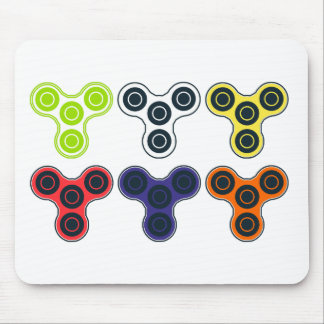 Colorful Fidget Spinner Collection Mouse Pad