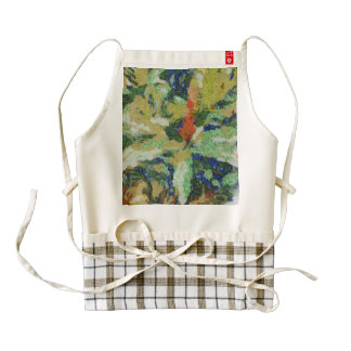 Colorful field destroyed zazzle HEART apron