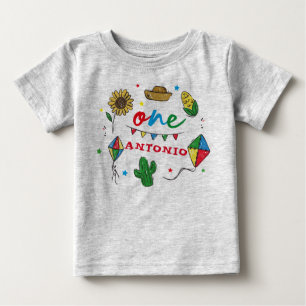 Colorful Fiesta 1st Birthday Baby T-Shirt