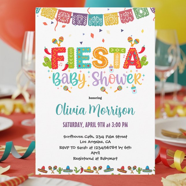 Colorful Fiesta Baby Shower Invitation (Creator Uploaded)
