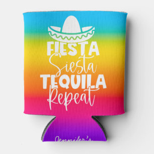 Colorful Fiesta Bachelorette Party Custom Can Cooler