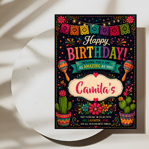 Colorful Fiesta Birthday Card