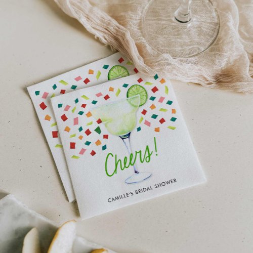 Colorful Fiesta Bridal Shower Cheers Napkins