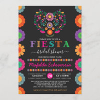 Colorful Fiesta Bridal Shower Mexican Flowers