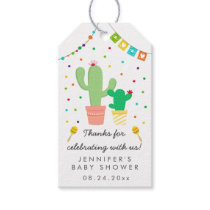 Colorful Fiesta Cactus Baby Shower Gift Tags