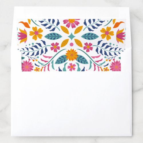 Colorful Fiesta Floral Baby Shower Envelope Liner