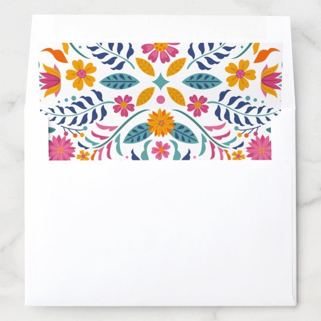 Colorful Fiesta Floral Baby Shower Envelope Liner (In Envelope)