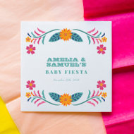Colorful Fiesta Floral Baby Shower Napkins