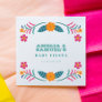 Colorful Fiesta Floral Baby Shower Napkins