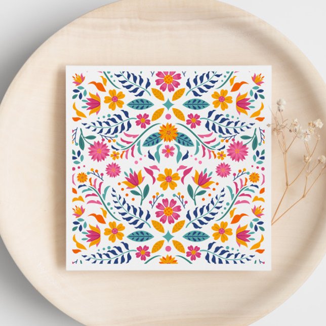 Colorful Fiesta Floral Baby Shower Napkins (Creator Uploaded)