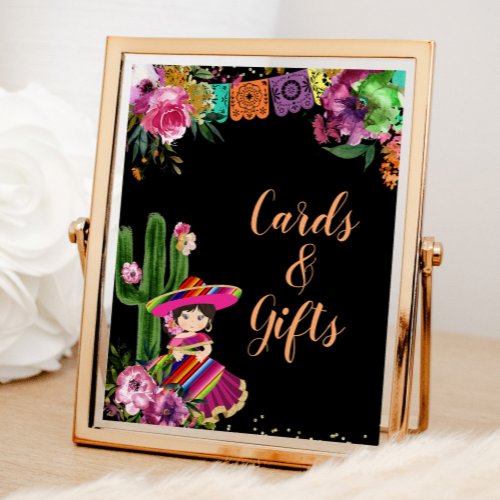 Colorful Fiesta Floral Birthday Cards and Gifts Poster