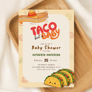 Colorful Fiesta Mexican Cute Taco Baby Shower Invitation