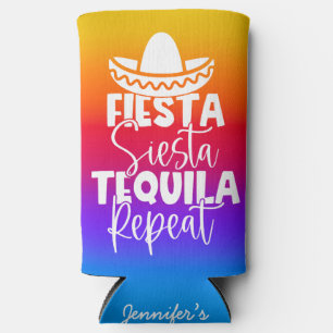 Colorful Fiesta Party Custom Seltzer Can Cooler