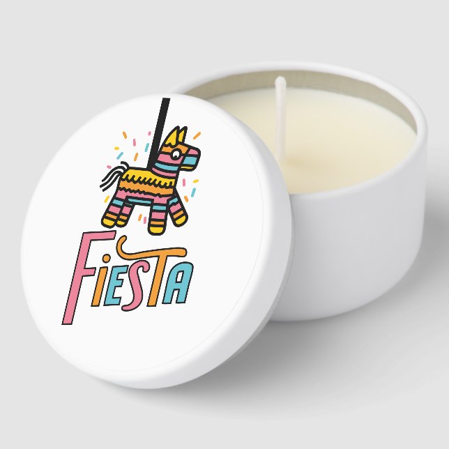 Colorful Fiesta Piñata Festive  Mini Candle Favors (Corner)