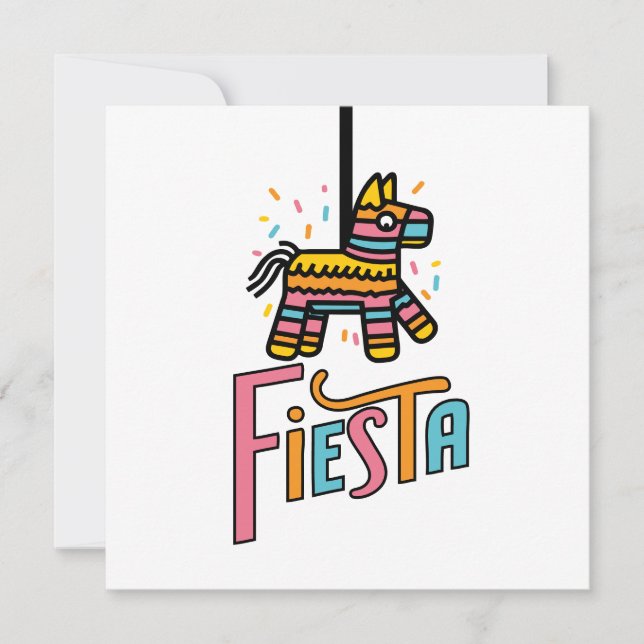 Colorful Fiesta Piñata Festive  Save The Date (Front)