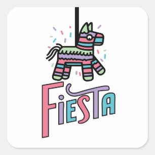 Colorful Fiesta Piñata Festive Stickers