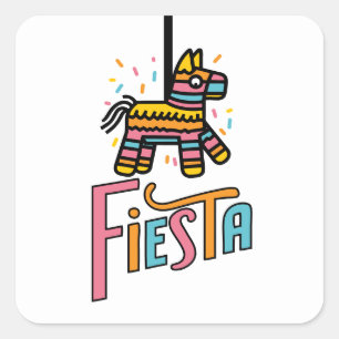 Colorful Fiesta Piñata Festive Stickers