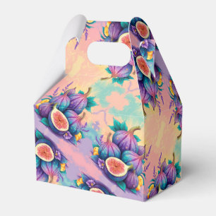 Colorful fig favor boxes