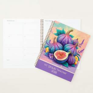 Colorful fig for 1st grade 2026 custom planner