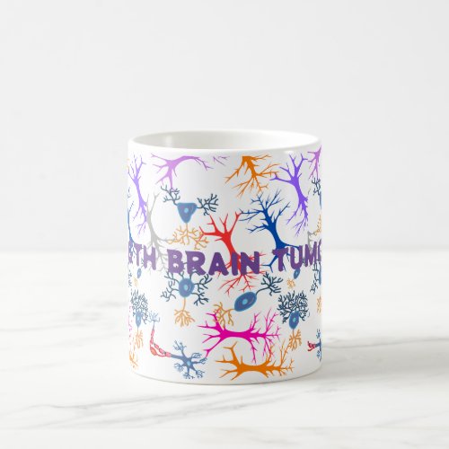 Colorful Fight Brain Tumor Cancer Recovery Patient Coffee Mug