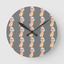 Colorful Figure Pattern on Grey Background
