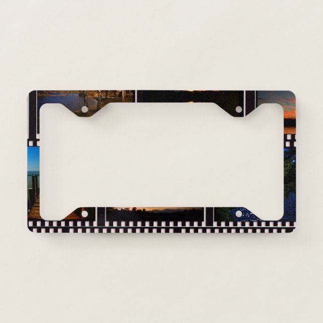 Colorful Film Strips License Plate Frame (Front)