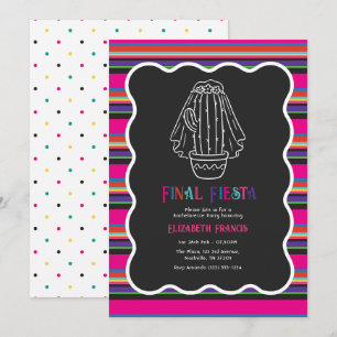 Colorful Final Fiesta Cactus Bride Bachelorette Invitation