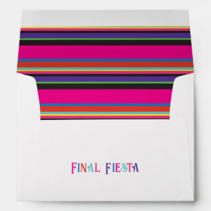 Colorful Final Fiesta Mexican Serape Bachelorette Envelope
