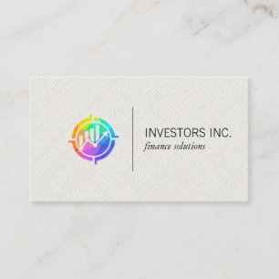 Colorful Financial Growth Icon   Investments Business Card