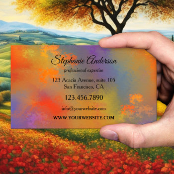 Colorful Fine Art Professional Business Card by sunnysites at Zazzle