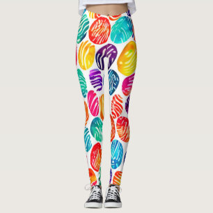 Colorful Fingerprint Art Leggings