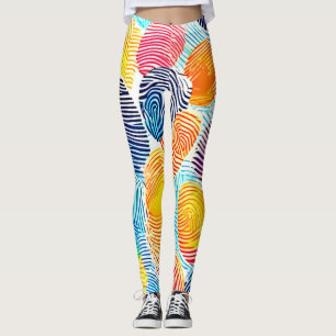 Colorful Fingerprint Pattern Leggings
