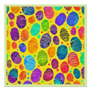 Colorful Fingerprint Symphony Poster