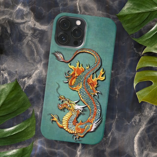 Colorful Fire Dragon Tattoo Art iPhone 12 Case (Creator Uploaded)