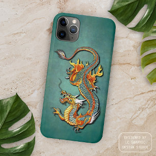 Colorful Fire Dragon Tattoo Art iPhone 17 Pro Max Case