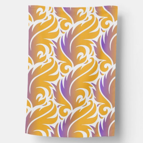 Colorful Fire Flames Seamless pattern House Flag