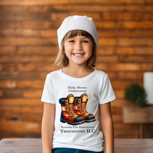 Colorful firefighter boots prepped for action T-Shirt (Creator Uploaded)