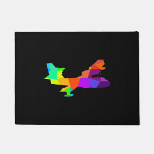 Colorful firefighting plane from the fire doormat