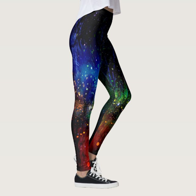 Colorful Firefly Night Leggings (Right)