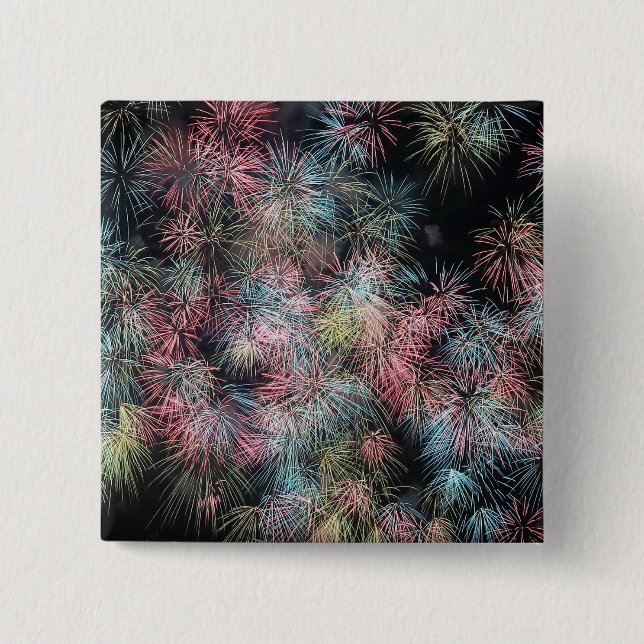 Colorful Firework... Pinback Button (Front)