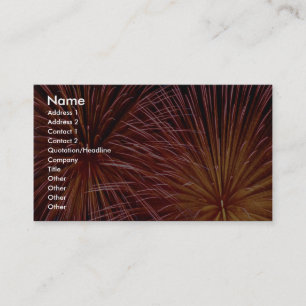 Colorful Fireworks, Canada Day Business Card