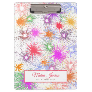 Colorful Fireworks Clipboard