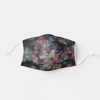Colorful Fireworks Cloth Face Mask