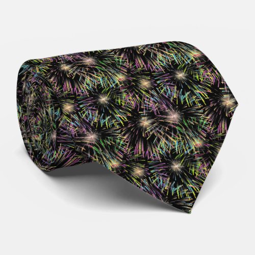 Colorful Fireworks Design  Neck Tie