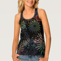 Colorful Fireworks Graphic Design  Tank Top