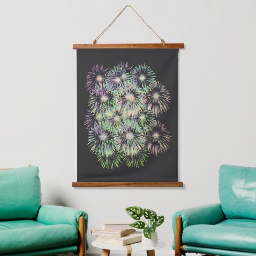 Colorful Fireworks  Hanging Tapestry