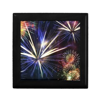 Colorful Fireworks Keepsake Box