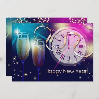 Colorful Fireworks New Year's Eve Party  Invitation by artofmairin at Zazzle